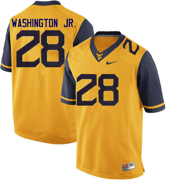 NCAA Men's Keith Washington Jr. West Virginia Mountaineers Gold #28 Nike Stitched Football College Authentic Jersey XD23T15KK